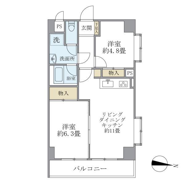 グリーンヒル平和島の間取り