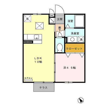 モナリエSの間取り