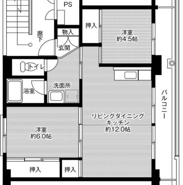 ビレッジハウス大田原1号棟の間取り