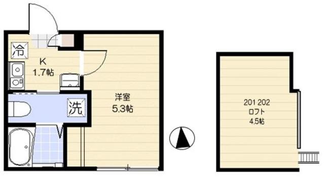 ワイズコート白楽の間取り