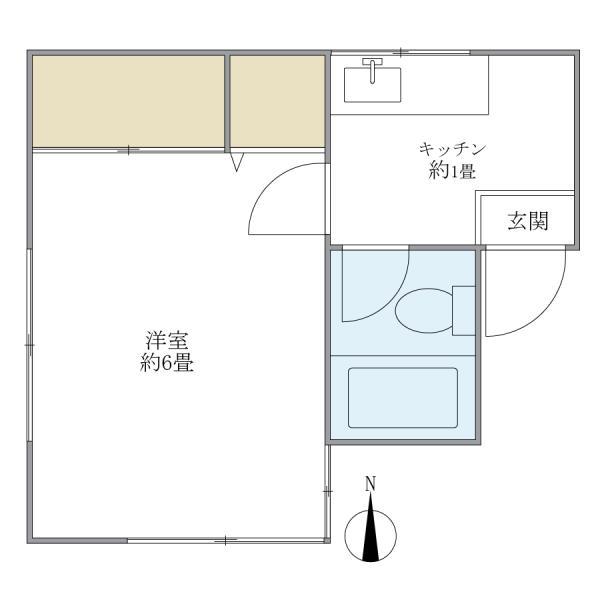 春秋苑・203号室の間取り