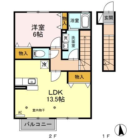 グラシアス Dの間取り
