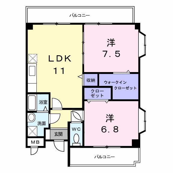 アインスブルグ巽東の間取り