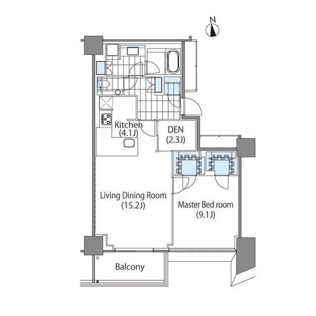 コンフォリア新宿イーストサイドタワーの間取り