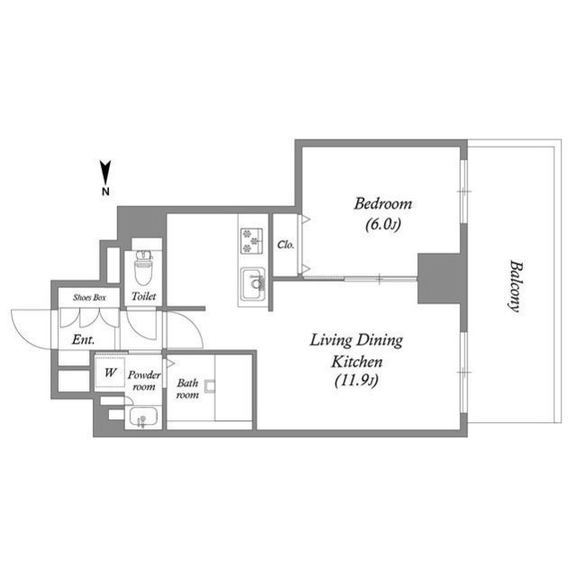 TOPAZ江坂の間取り