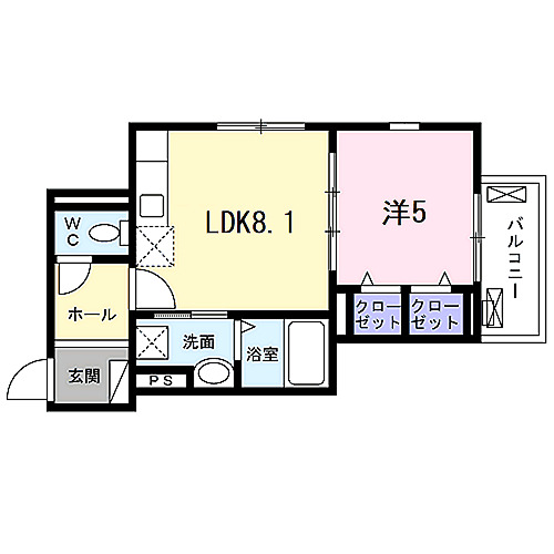 椥辻リバーグレイスの間取り