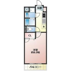 ハティ・412号室の間取り