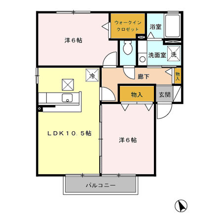 フラワーレジデンス鈴木 (08)八番館の間取り
