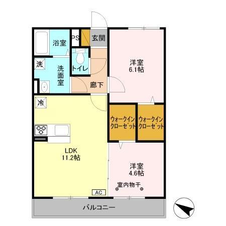 スカイパレット Aの間取り