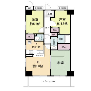 サバービア泉大津の間取り