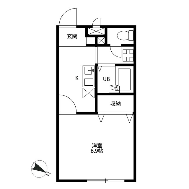 アムール 鵜野森の間取り