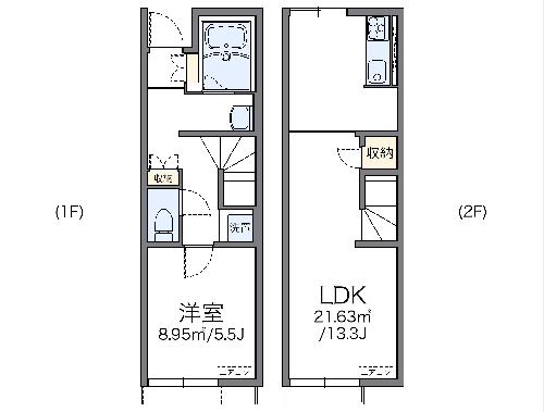 レオネクストカラーズ・115号室の間取り