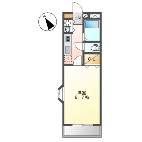 新道ハイツの間取り