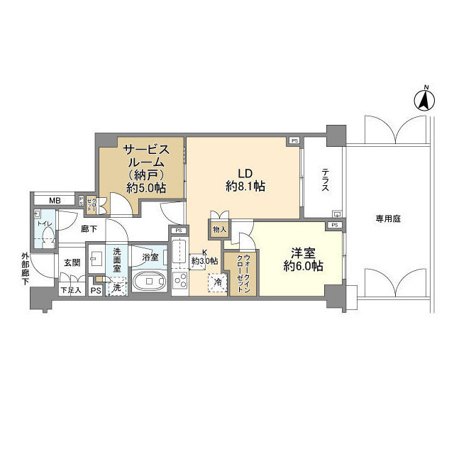 ブランズ弦巻二丁目の間取り