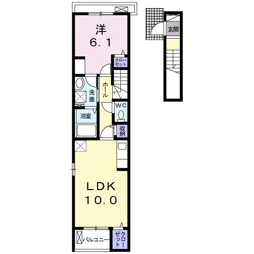 カルム アビタシオン タカクラの間取り