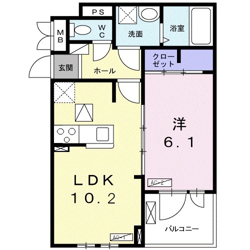 ロンガ ヴィータ和泉Ⅱの間取り