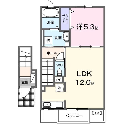 カーサ　伊奈の間取り