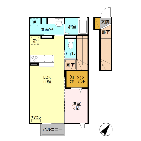 ポルテ鍋掛の間取り
