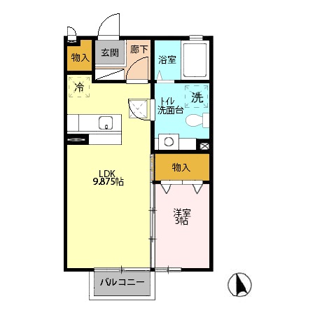 レジデンス上野 Bの間取り