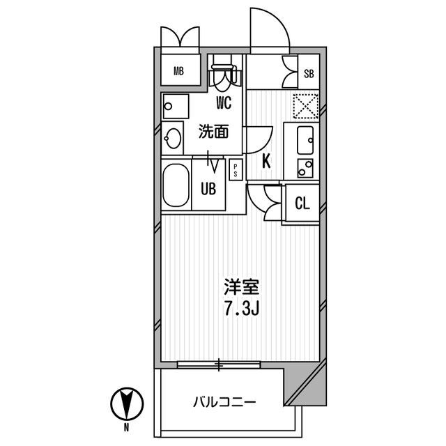 アスリート江坂Ⅱ番館の間取り