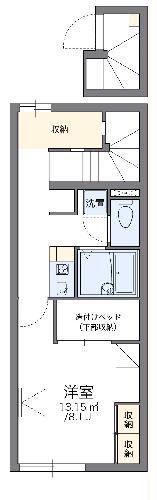 レオパレスグランドゥール・203号室の間取り