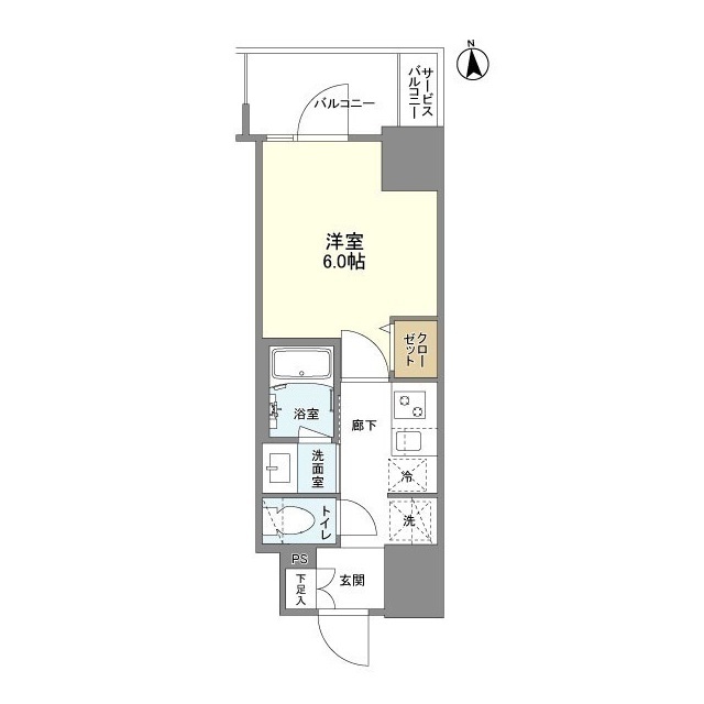 バウスフラッツ新大阪の間取り