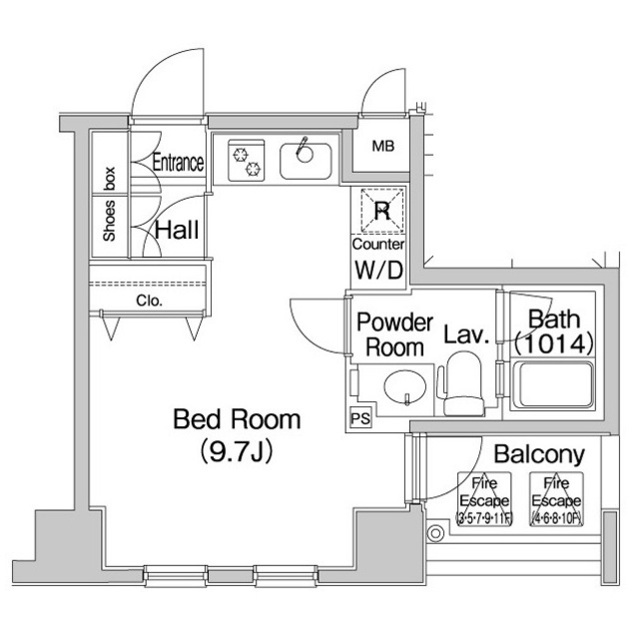 コンフォリア愛宕の間取り