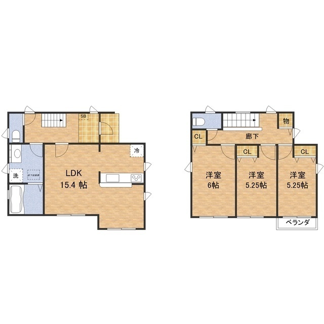 花屋敷壱番館A棟の間取り