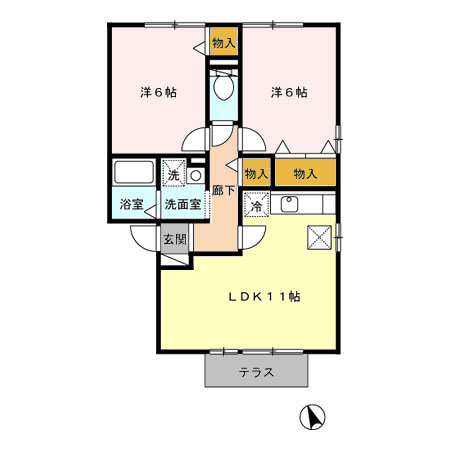 リーフアベニューの間取り