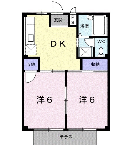 シティハイツ東川Bの間取り