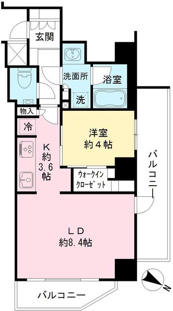 ＩＢＩＳ市ヶ谷・302号室の間取り