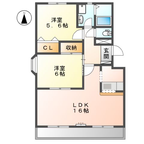 サンタプレイスⅡの間取り