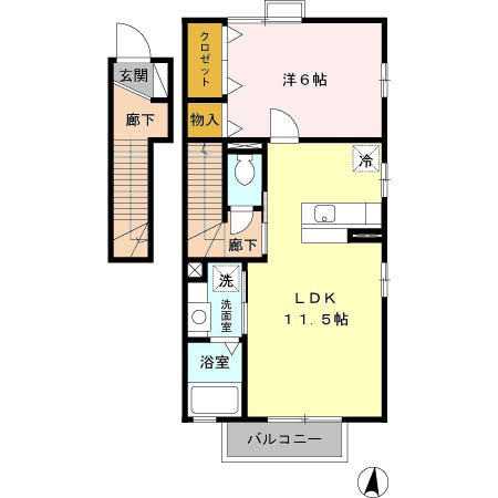 サニースクエア Bの間取り
