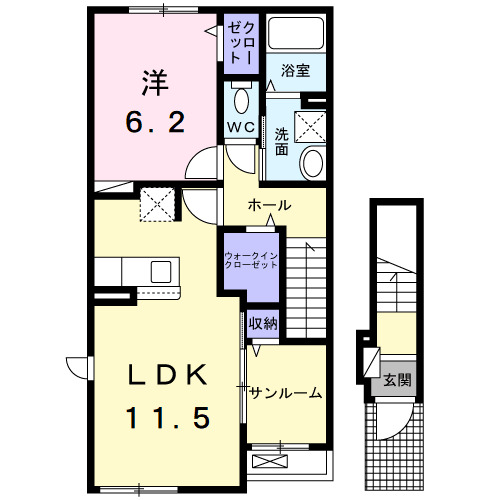 サウス クレストⅤの間取り