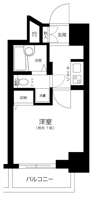 エクセリア旗の台・403号室の間取り