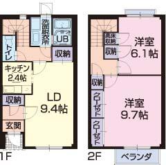 リリーブ新浜Ⅱの間取り