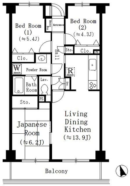 ウィステーリア二俣川の間取り