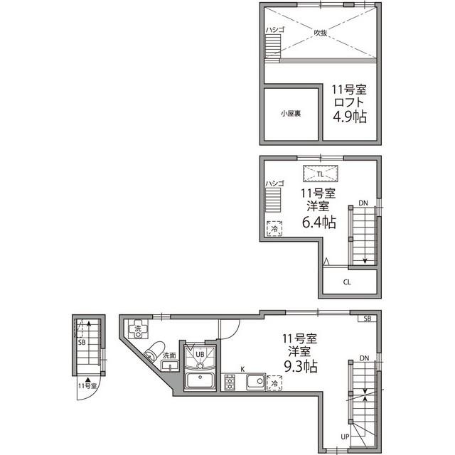 グランエッグス東大前・11号室の間取り