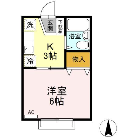 パークサイドハウス Aの間取り