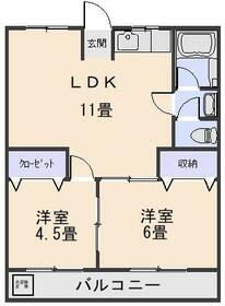 アイリス水元・303号室の間取り
