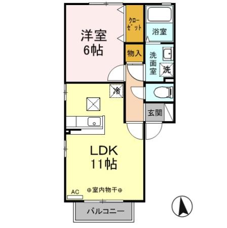 ブロードマインド Aの間取り
