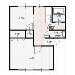 中里ハイツⅠの間取り