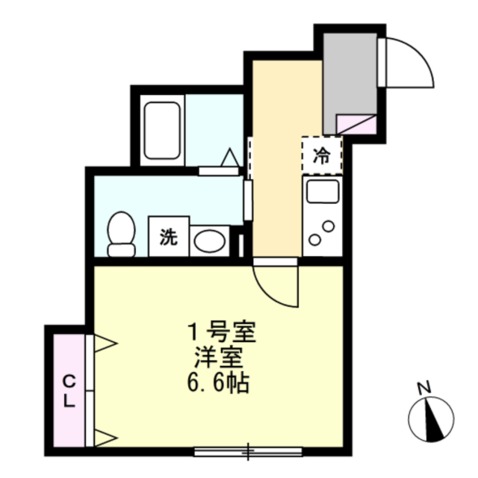 生麦の完工年月(2022年8月)築の賃貸アパートの間取り
