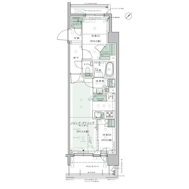 リビオ横濱反町の間取り