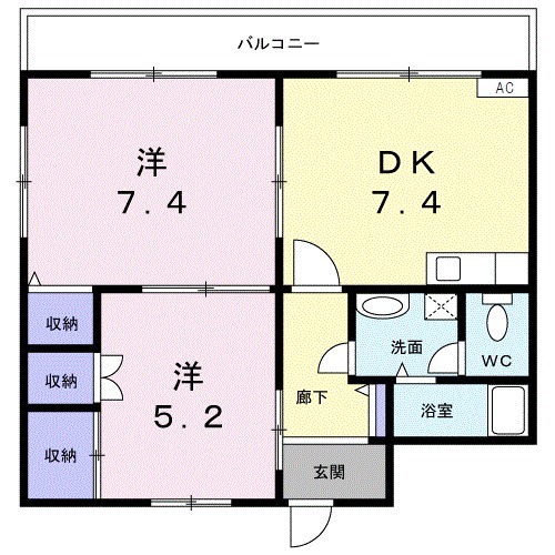 マンション森岡の間取り