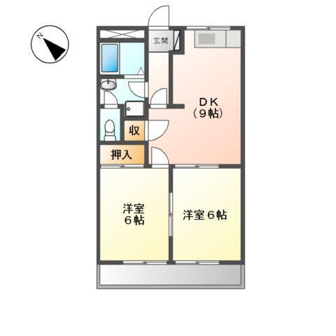 新町ハイツの間取り