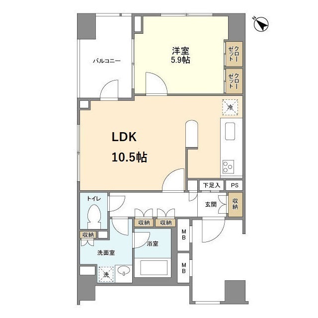 アルス中目黒ヴィルトレーテ・301号室の間取り
