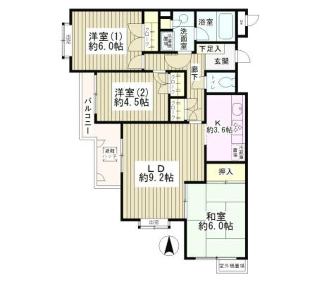 フラット浜田山の間取り