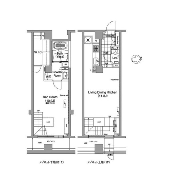 ライズ六本木永坂の間取り