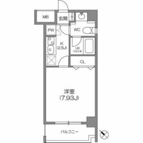 ルクレ森下レジデンス・1203号室の間取り